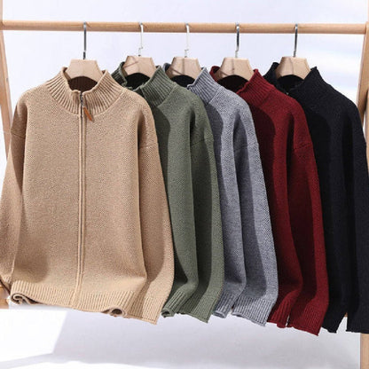 Men's American - style Solid Color Sweater Coat – Minimal Elegance | The Simple Co – Practical cottage, minimalist style, quiet luxury aesthetic, modern essential – The Simple Co.