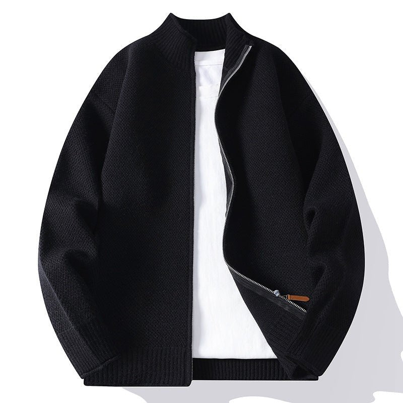 Men's American - style Solid Color Sweater Coat – Minimal Elegance | The Simple Co – Practical cottage, minimalist style, quiet luxury aesthetic, modern essential – The Simple Co.