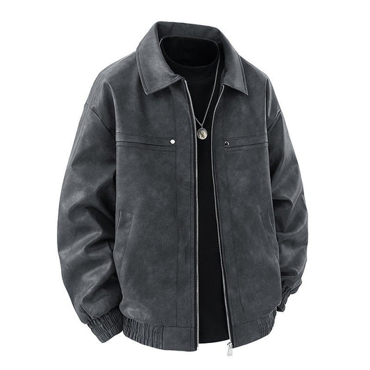 Men's American Vintage Solid Color Lapel Jacket – Minimal Elegance | The Simple Co – Men's Outerwear, minimalist style, quiet luxury aesthetic, modern essential – The Simple Co.