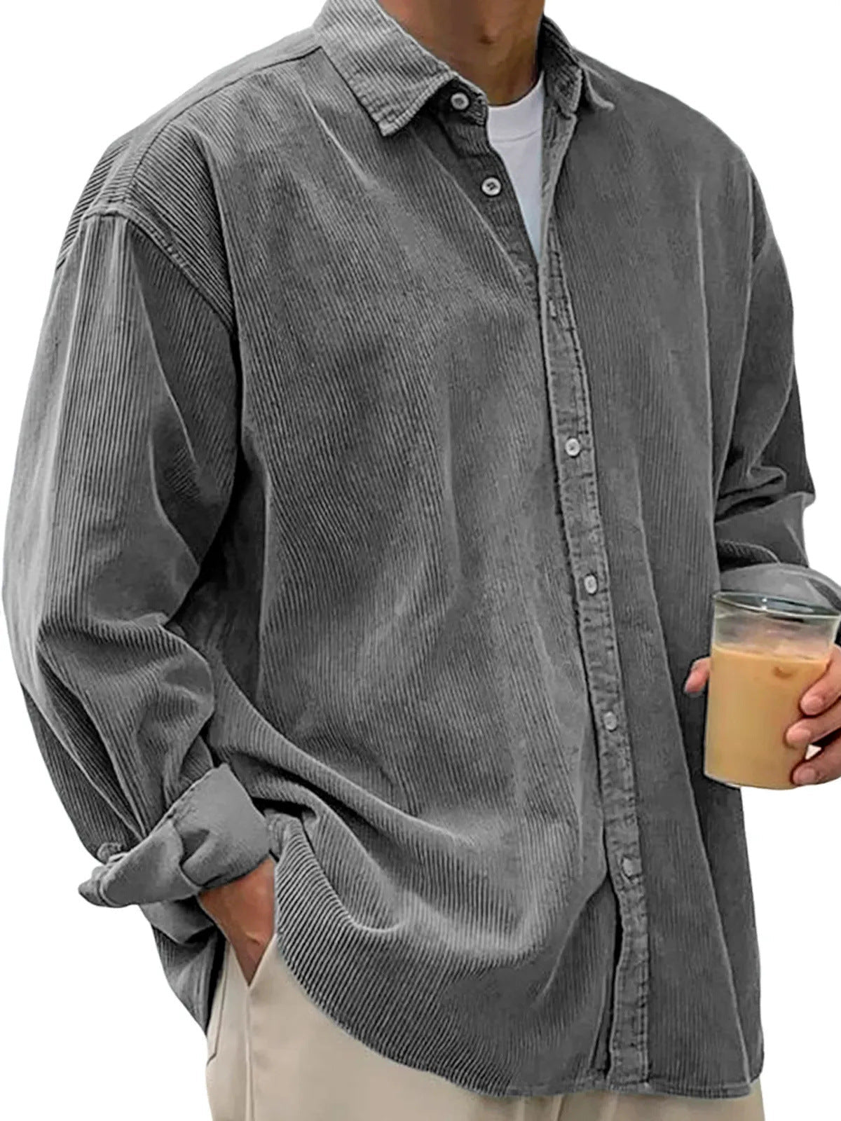Men's Casual Loose Thick Shirt Jacket - Autumn Winter Overshirt – Minimal Elegance | The Simple Co – 2合1 矽膠洗臉刷 2 in 1 Silicone Facial Cleansi, minimalist style, quiet luxury aesthetic, modern essential – The Simple Co.
