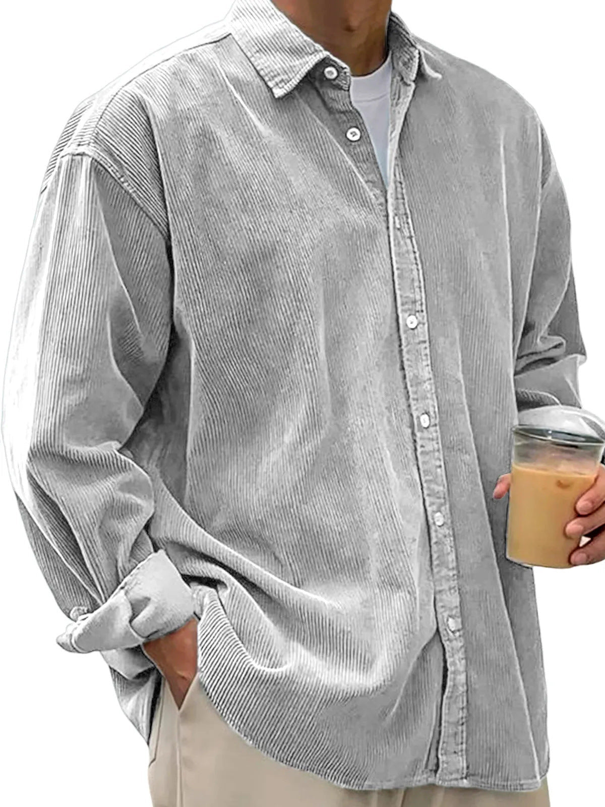 Men's Casual Loose Thick Shirt Jacket - Autumn Winter Overshirt – Minimal Elegance | The Simple Co – 2合1 矽膠洗臉刷 2 in 1 Silicone Facial Cleansi, minimalist style, quiet luxury aesthetic, modern essential – The Simple Co.