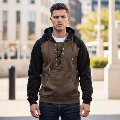 Men's Drawstring Hooded Sweatshirt Classic Casual Hoodie – Minimal Elegance | The Simple Co – Men’s Long Sleeves, minimalist style, quiet luxury aesthetic, modern essential – The Simple Co.