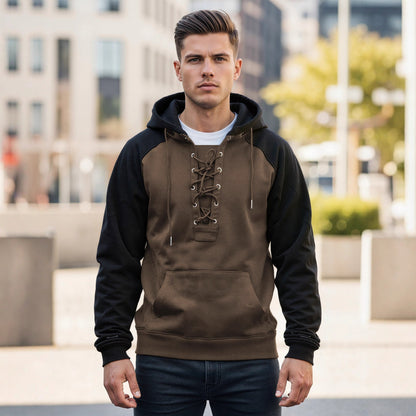 Men's Drawstring Hooded Sweatshirt Classic Casual Hoodie – Minimal Elegance | The Simple Co – Men’s Long Sleeves, minimalist style, quiet luxury aesthetic, modern essential – The Simple Co.