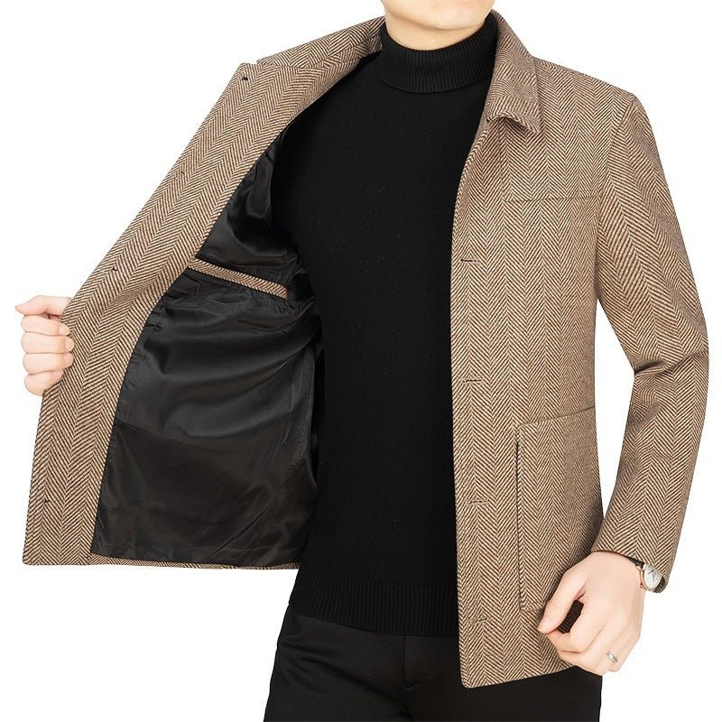 Men's Lapel Woolen Jacket Business Casual – Minimal Elegance | The Simple Co – Practical cottage, minimalist style, quiet luxury aesthetic, modern essential – The Simple Co.