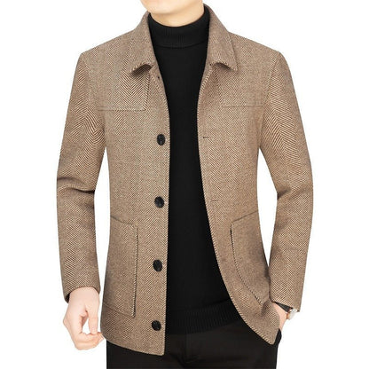 Men's Lapel Woolen Jacket Business Casual – Minimal Elegance | The Simple Co – Practical cottage, minimalist style, quiet luxury aesthetic, modern essential – The Simple Co.