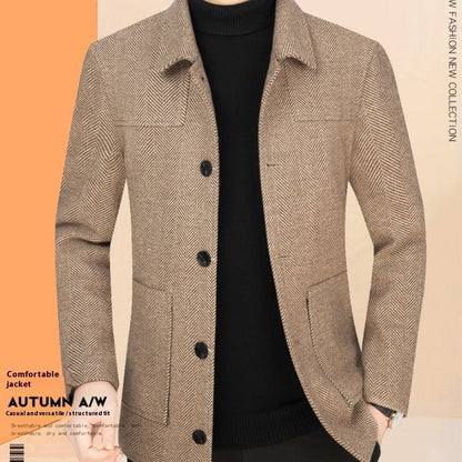 Men's Lapel Woolen Jacket Business Casual – Minimal Elegance | The Simple Co – Practical cottage, minimalist style, quiet luxury aesthetic, modern essential – The Simple Co.