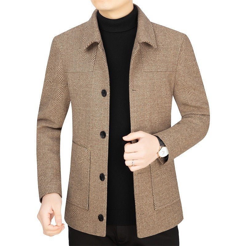 Men's Lapel Woolen Jacket Business Casual – Minimal Elegance | The Simple Co – Practical cottage, minimalist style, quiet luxury aesthetic, modern essential – The Simple Co.
