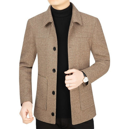 Men's Lapel Woolen Jacket Business Casual – Minimal Elegance | The Simple Co – Practical cottage, minimalist style, quiet luxury aesthetic, modern essential – The Simple Co.