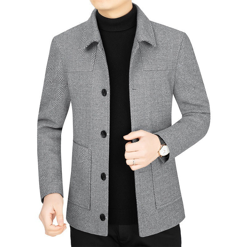 Men's Lapel Woolen Jacket Business Casual – Minimal Elegance | The Simple Co – Practical cottage, minimalist style, quiet luxury aesthetic, modern essential – The Simple Co.