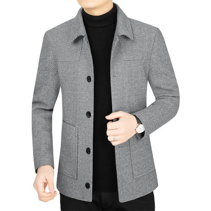 Men's Lapel Woolen Jacket Business Casual – Minimal Elegance | The Simple Co – Practical cottage, minimalist style, quiet luxury aesthetic, modern essential – The Simple Co.