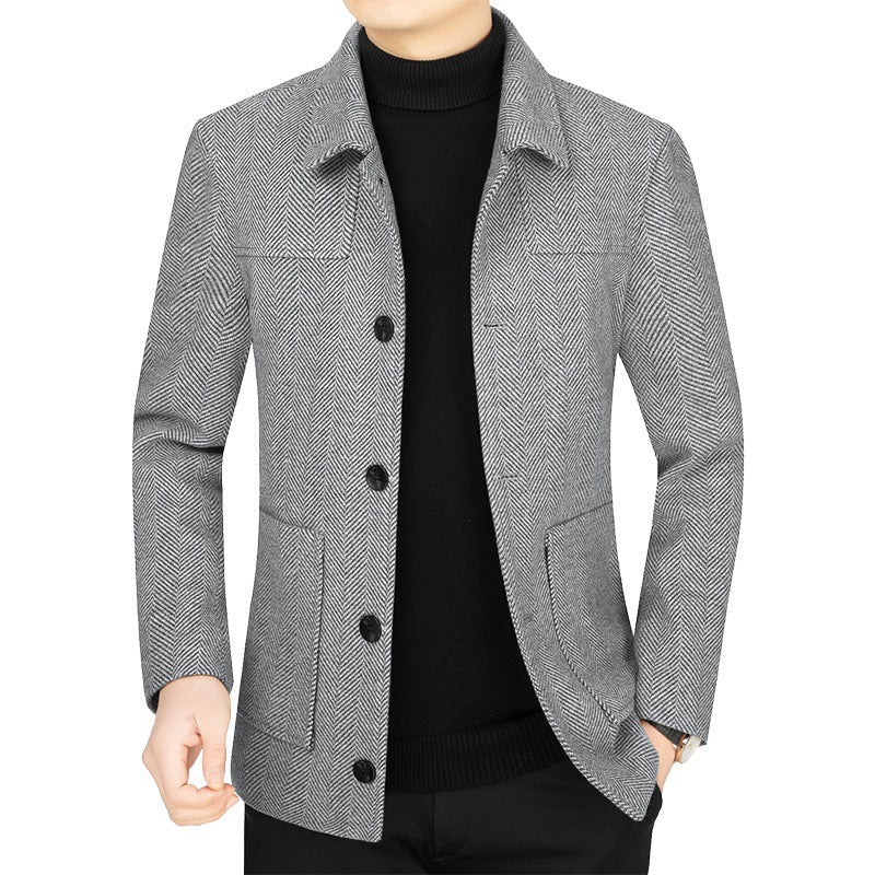 Men's Lapel Woolen Jacket Business Casual – Minimal Elegance | The Simple Co – Practical cottage, minimalist style, quiet luxury aesthetic, modern essential – The Simple Co.