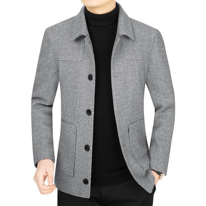 Men's Lapel Woolen Jacket Business Casual – Minimal Elegance | The Simple Co – Practical cottage, minimalist style, quiet luxury aesthetic, modern essential – The Simple Co.