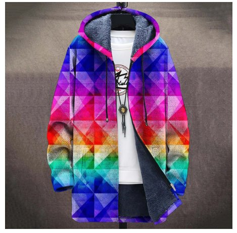 Men's Long 3D Digital Print Cloak Jacket Statement Outerwear – Minimal Elegance | The Simple Co – Men's Outerwear, minimalist style, quiet luxury aesthetic, modern essential – The Simple Co.