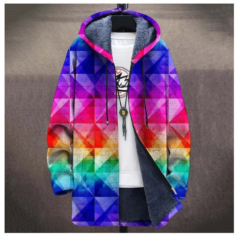 Men's Long 3D Digital Print Cloak Jacket Statement Outerwear – Minimal Elegance | The Simple Co – Men's Outerwear, minimalist style, quiet luxury aesthetic, modern essential – The Simple Co.