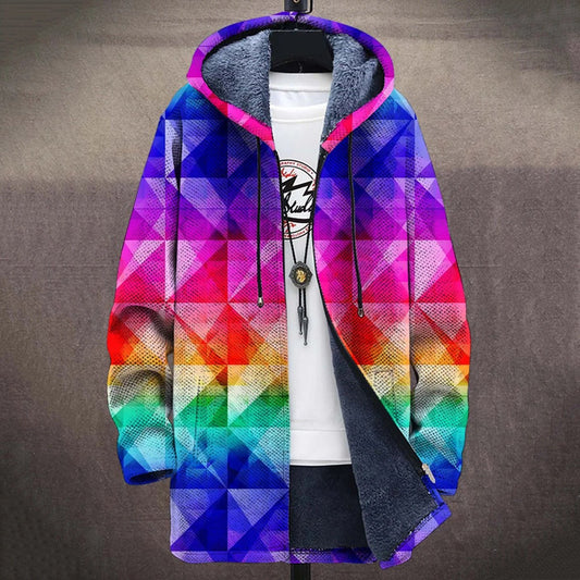 Men's Long 3D Digital Print Cloak Jacket Statement Outerwear – Minimal Elegance | The Simple Co – Men's Outerwear, minimalist style, quiet luxury aesthetic, modern essential – The Simple Co.