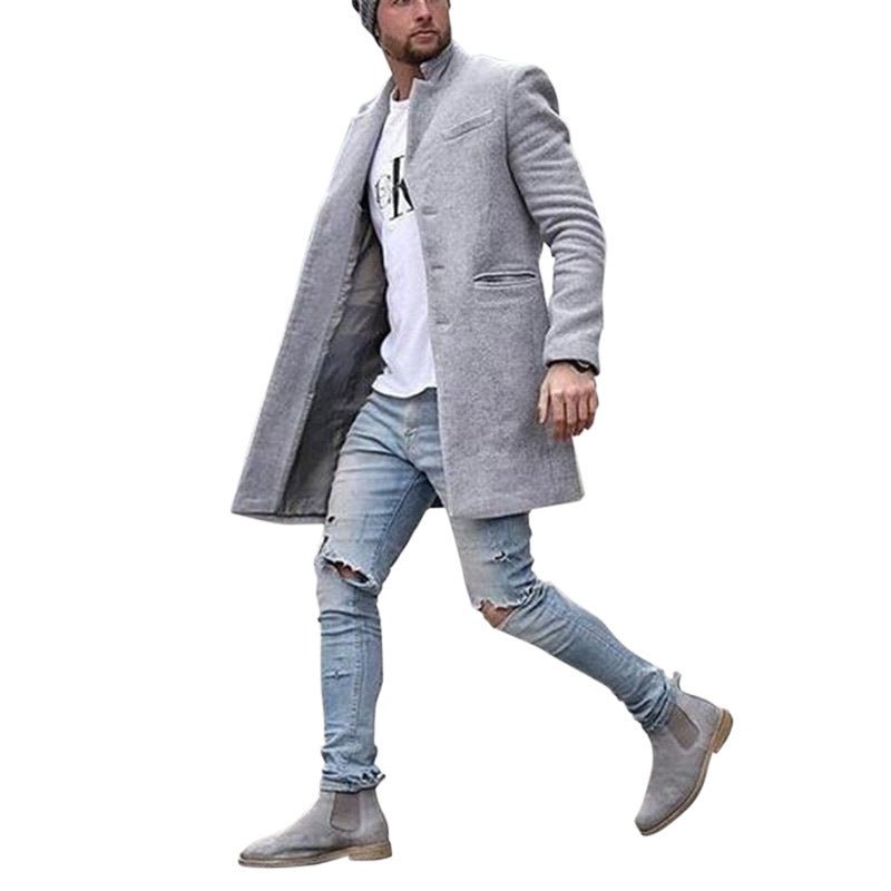 Men's Minimal Long Trench Coat – Minimal Elegance | The Simple Co – Practical cottage, minimalist style, quiet luxury aesthetic, modern essential – The Simple Co.