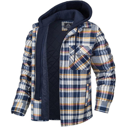 Men's Plaid Hooded Coat Winter Warm – Minimal Elegance | The Simple Co – 派克大衣, minimalist style, quiet luxury aesthetic, modern essential – The Simple Co.