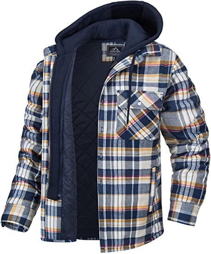 Men's Plaid Hooded Coat Winter Warm – Minimal Elegance | The Simple Co – 派克大衣, minimalist style, quiet luxury aesthetic, modern essential – The Simple Co.