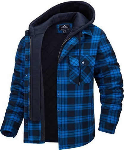 Men's Plaid Hooded Coat Winter Warm – Minimal Elegance | The Simple Co – 派克大衣, minimalist style, quiet luxury aesthetic, modern essential – The Simple Co.