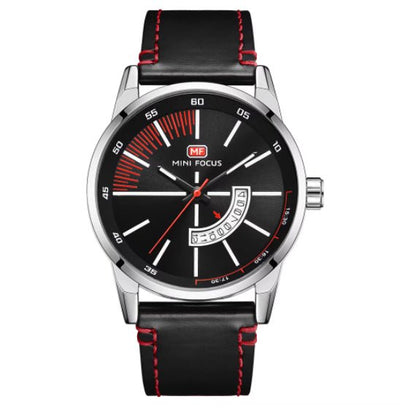 Mens Sports Watch With Calendar Luminous Display Waterproof And Genuine Leather Strap – Minimal Elegance | The Simple Co – Practical cottage, minimalist style, quiet luxury aesthetic, modern essential – The Simple Co.