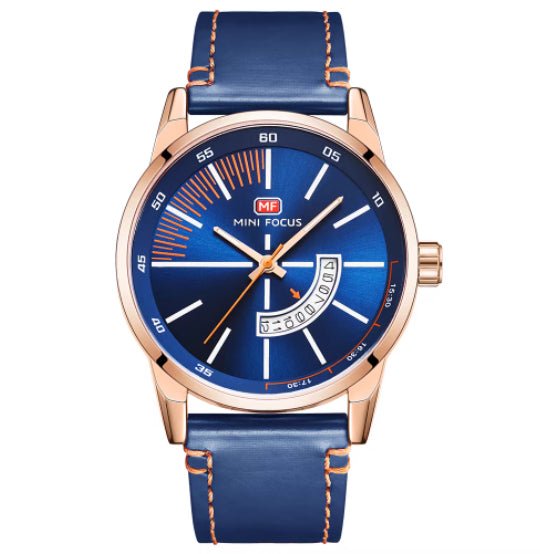 Mens Sports Watch With Calendar Luminous Display Waterproof And Genuine Leather Strap – Minimal Elegance | The Simple Co – Practical cottage, minimalist style, quiet luxury aesthetic, modern essential – The Simple Co.