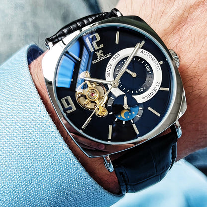 Mens Square Fully Automatic Mechanical Watch Casual Mens Wristwatch – Minimal Elegance | The Simple Co – Practical cottage, minimalist style, quiet luxury aesthetic, modern essential – The Simple Co.
