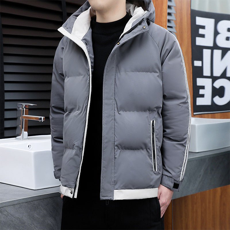 Men's Thickened Warm Hooded Casual Jacket Korean Style Winter Coat – Minimal Elegance | The Simple Co – Men's Outerwear, minimalist style, quiet luxury aesthetic, modern essential – The Simple Co.