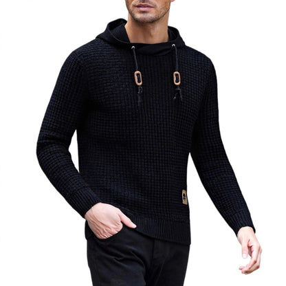 Men's Trendy Casual Knitted Pullover Hoodie - Loose Fit – Minimal Elegance | The Simple Co – Men’s Long Sleeves, minimalist style, quiet luxury aesthetic, modern essential – The Simple Co.