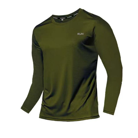 Men's Vibrant Crew - Neck Sports Long Sleeve Shirt - 3D Digital Print – Minimal Elegance | The Simple Co – Men’s Long Sleeves, minimalist style, quiet luxury aesthetic, modern essential – The Simple Co.