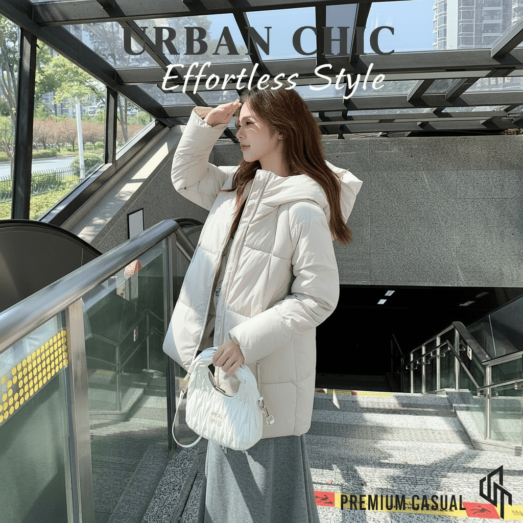 Mid - length Cotton Coat – Minimal Elegance | The Simple Co – Practical cottage, minimalist style, quiet luxury aesthetic, modern essential – The Simple Co.