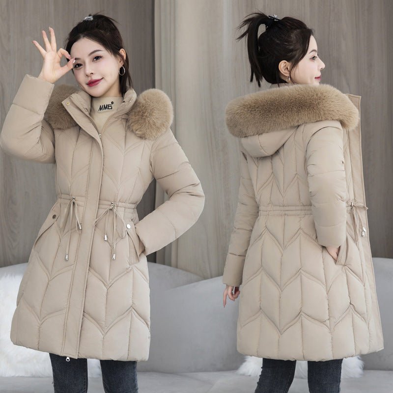 Mid - length Fur Collar Cotton Jacket – Minimal Elegance | The Simple Co – Practical cottage, minimalist style, quiet luxury aesthetic, modern essential – The Simple Co.