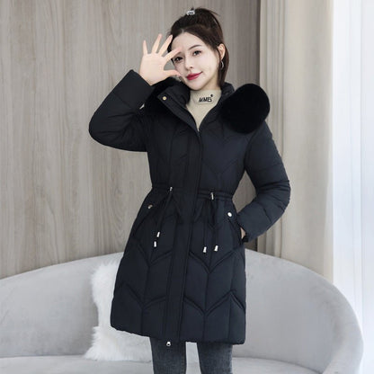 Mid - length Fur Collar Cotton Jacket – Minimal Elegance | The Simple Co – Practical cottage, minimalist style, quiet luxury aesthetic, modern essential – The Simple Co.