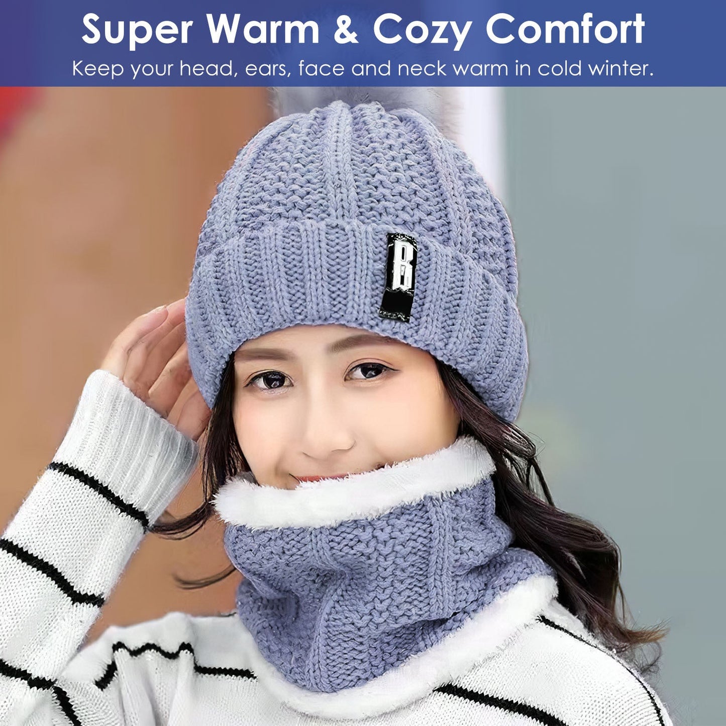 Minimal Beanie & Scarf Set – Minimal Elegance | The Simple Co – Practical cottage, minimalist style, quiet luxury aesthetic, modern essential – The Simple Co.