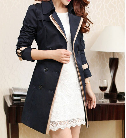 Minimal Long Trench Coat – Minimal Elegance | The Simple Co – Practical cottage, minimalist style, quiet luxury aesthetic, modern essential – The Simple Co.