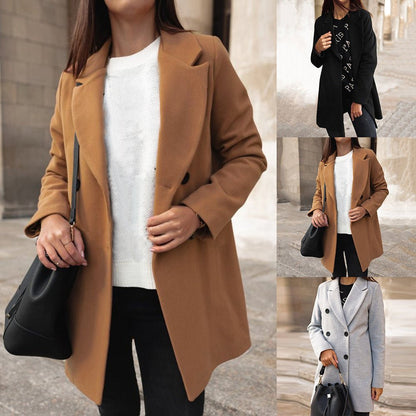 Minimal Long Woolen Coat – Minimal Elegance | The Simple Co – Practical cottage, minimalist style, quiet luxury aesthetic, modern essential – The Simple Co.