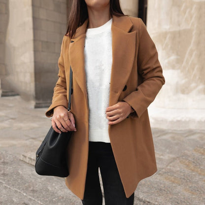 Minimal Long Woolen Coat – Minimal Elegance | The Simple Co – Practical cottage, minimalist style, quiet luxury aesthetic, modern essential – The Simple Co.