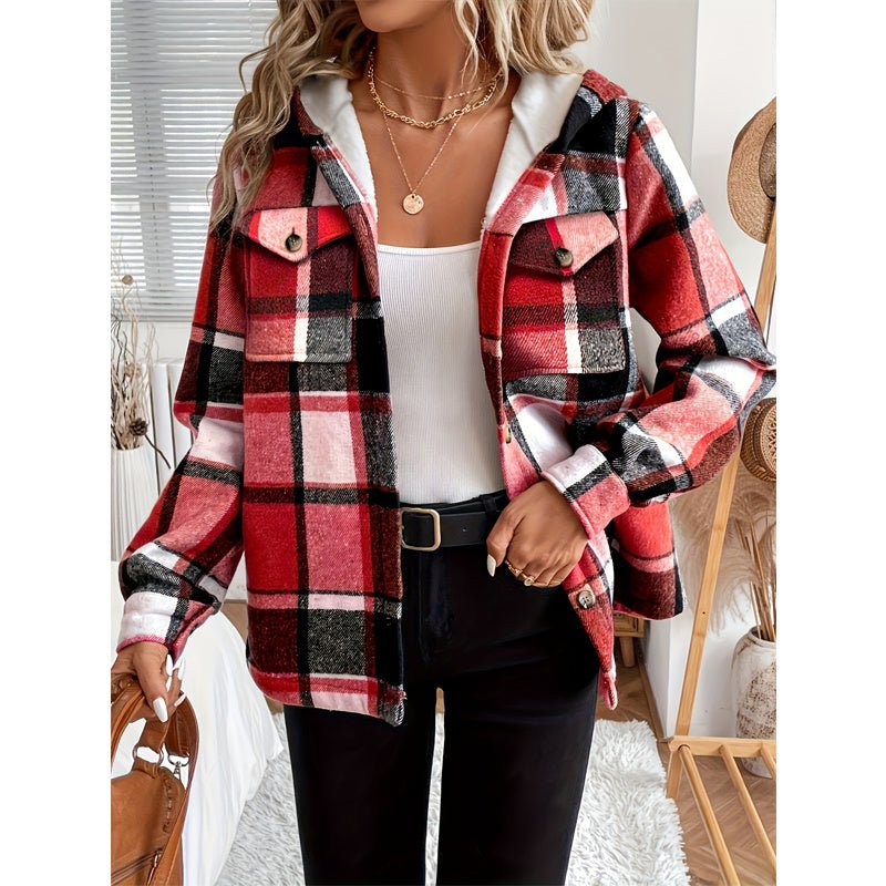 Minimal Plaid Fleece Jacket – Minimal Elegance | The Simple Co – Practical cottage, minimalist style, quiet luxury aesthetic, modern essential – The Simple Co.