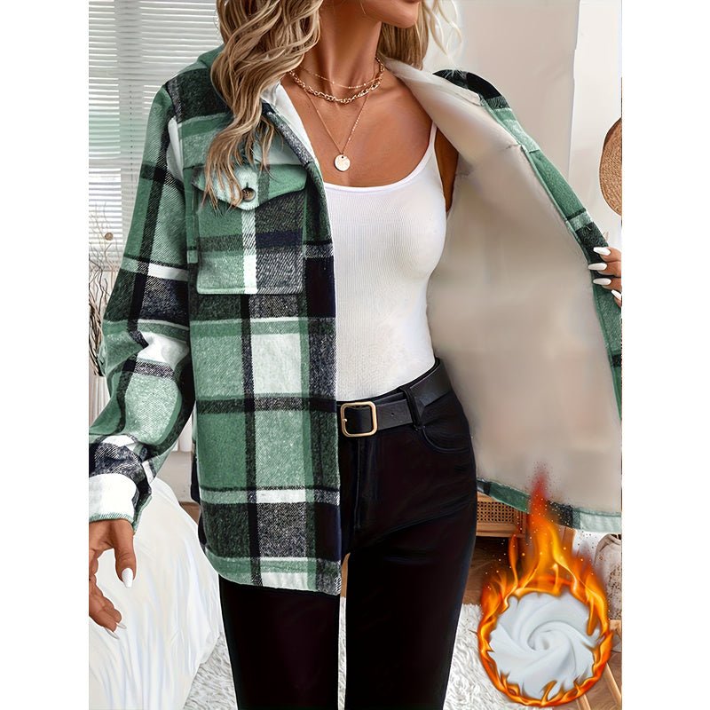 Minimal Plaid Fleece Jacket – Minimal Elegance | The Simple Co – Practical cottage, minimalist style, quiet luxury aesthetic, modern essential – The Simple Co.