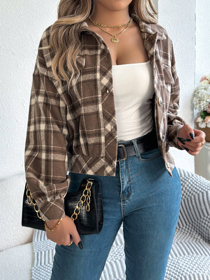 Minimal Plaid Woolen Jacket – Minimal Elegance | The Simple Co – Practical cottage, minimalist style, quiet luxury aesthetic, modern essential – The Simple Co.