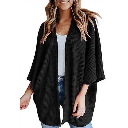 Minimal Waffle Cardigan – Minimal Elegance | The Simple Co – Practical cottage, minimalist style, quiet luxury aesthetic, modern essential – The Simple Co.