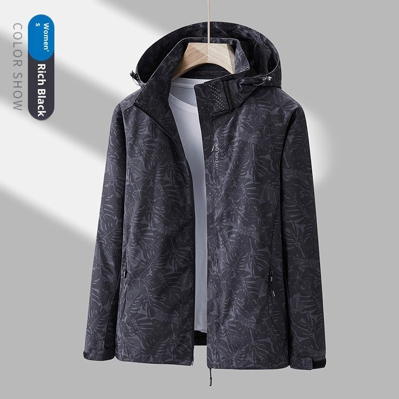 Minimalist Waterproof Outdoor Jacket - Camouflage Print All - Season – Minimal Elegance | The Simple Co – Practical cottage, minimalist style, quiet luxury aesthetic, modern essential – The Simple Co.