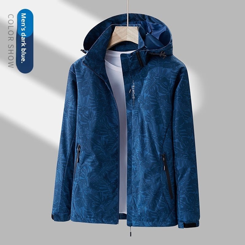 Minimalist Waterproof Outdoor Jacket - Camouflage Print All - Season – Minimal Elegance | The Simple Co – Practical cottage, minimalist style, quiet luxury aesthetic, modern essential – The Simple Co.