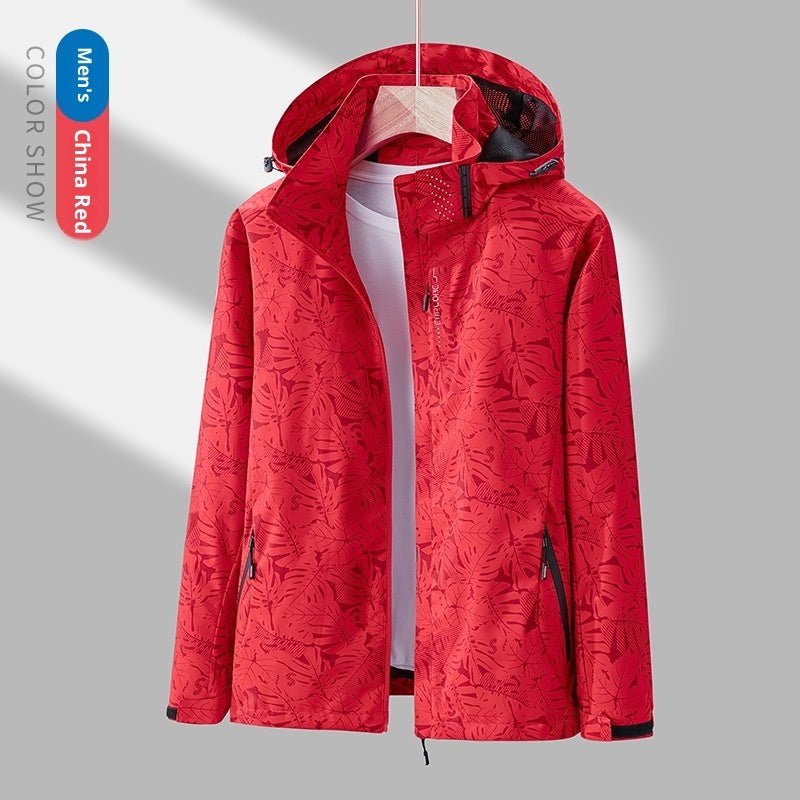 Minimalist Waterproof Outdoor Jacket - Camouflage Print All - Season – Minimal Elegance | The Simple Co – Practical cottage, minimalist style, quiet luxury aesthetic, modern essential – The Simple Co.