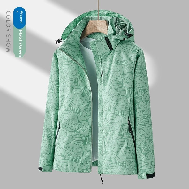 Minimalist Waterproof Outdoor Jacket - Camouflage Print All - Season – Minimal Elegance | The Simple Co – Practical cottage, minimalist style, quiet luxury aesthetic, modern essential – The Simple Co.