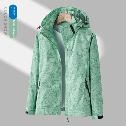Minimalist Waterproof Outdoor Jacket - Camouflage Print All - Season – Minimal Elegance | The Simple Co – Practical cottage, minimalist style, quiet luxury aesthetic, modern essential – The Simple Co.