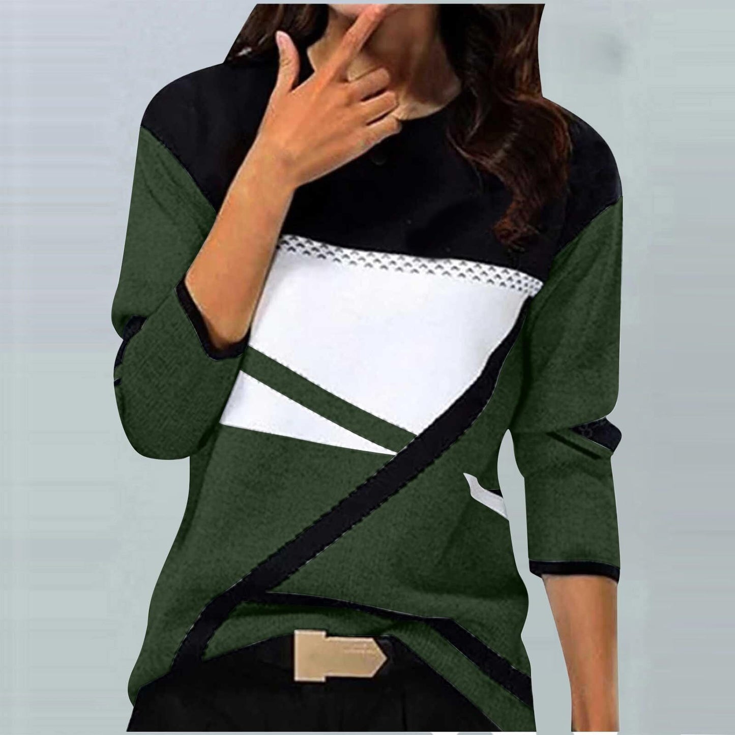 Modern Colorblock Knit Top – Minimal Elegance | The Simple Co – Unisex Tops, minimalist style, quiet luxury aesthetic, modern essential – The Simple Co.