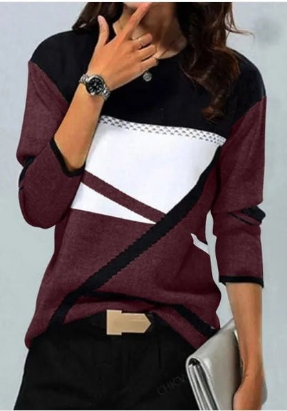 Modern Colorblock Knit Top – Minimal Elegance | The Simple Co – Unisex Tops, minimalist style, quiet luxury aesthetic, modern essential – The Simple Co.