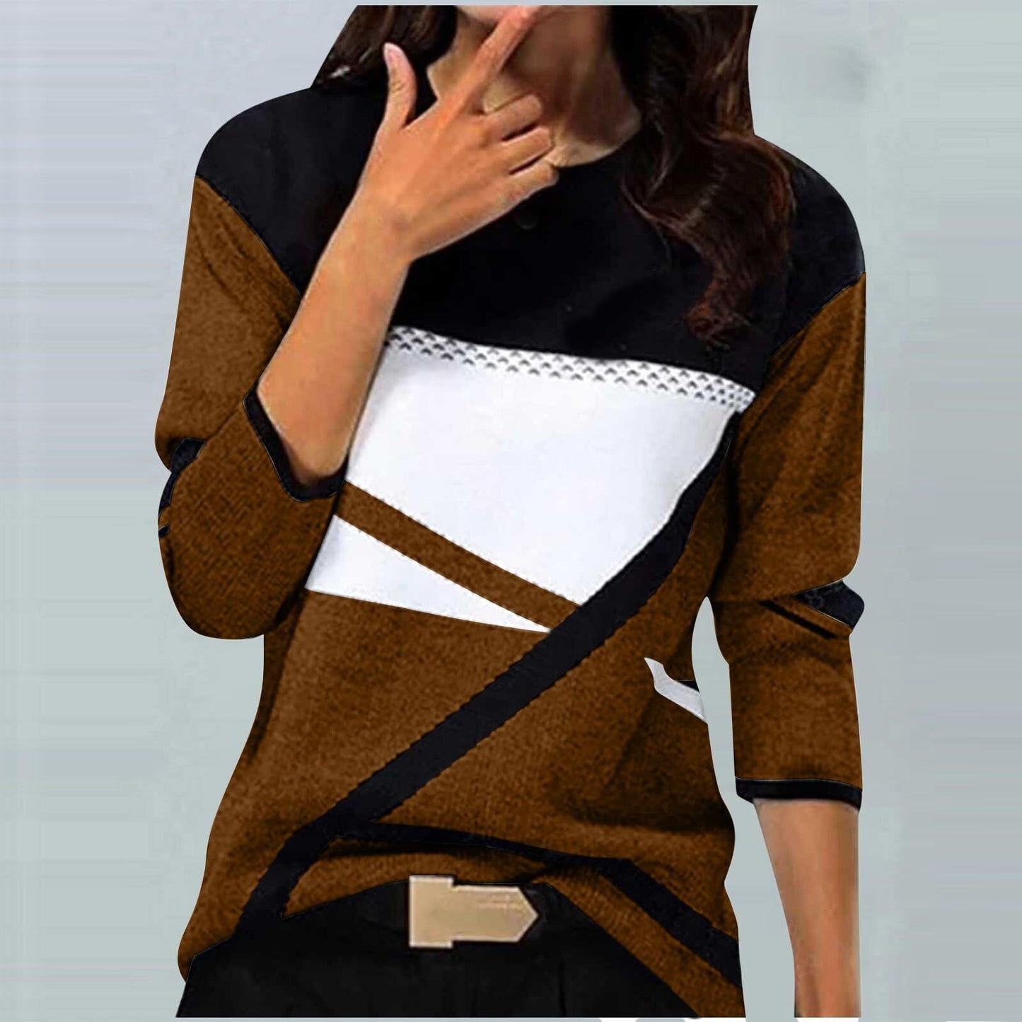 Modern Colorblock Knit Top – Minimal Elegance | The Simple Co – Unisex Tops, minimalist style, quiet luxury aesthetic, modern essential – The Simple Co.