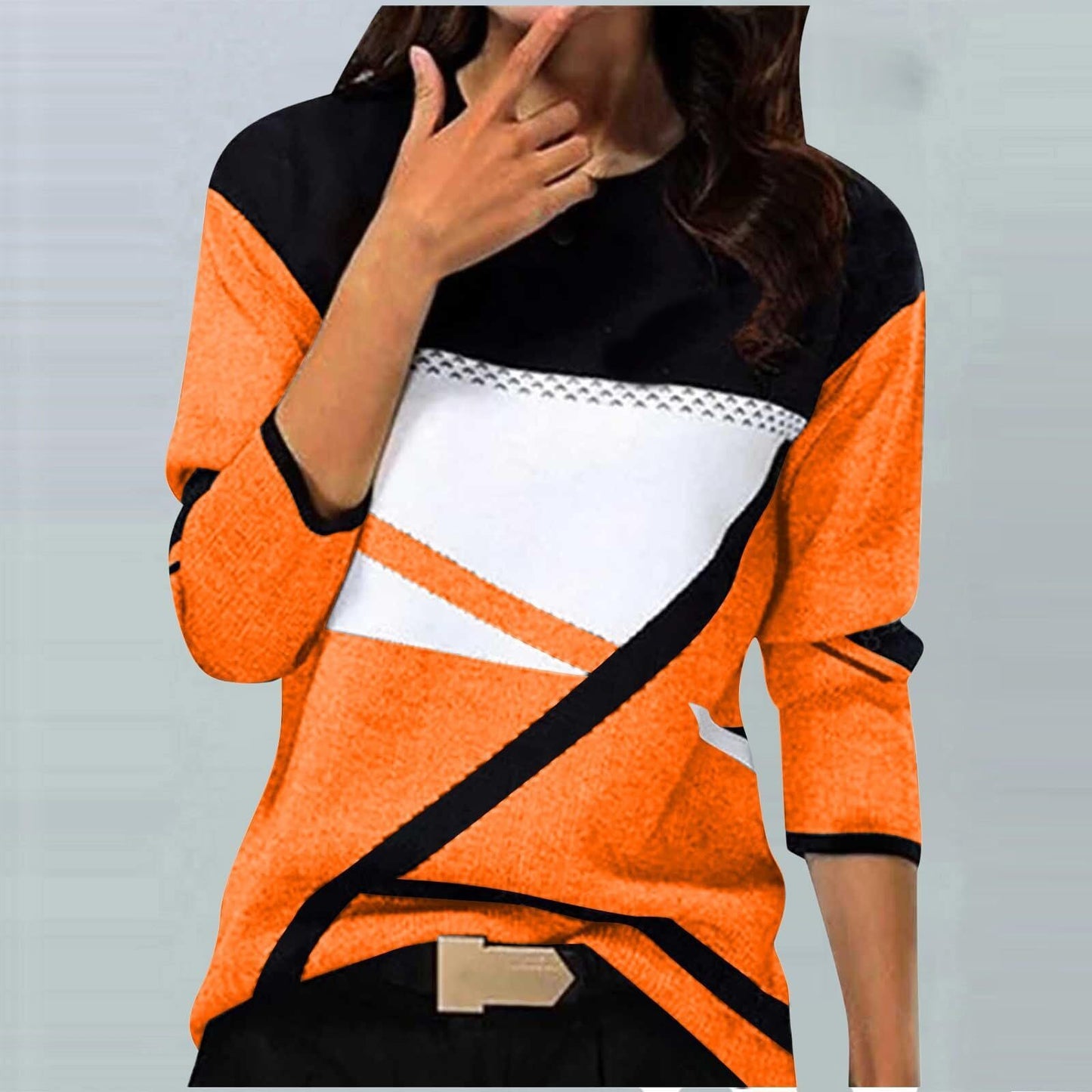 Modern Colorblock Knit Top – Minimal Elegance | The Simple Co – Unisex Tops, minimalist style, quiet luxury aesthetic, modern essential – The Simple Co.