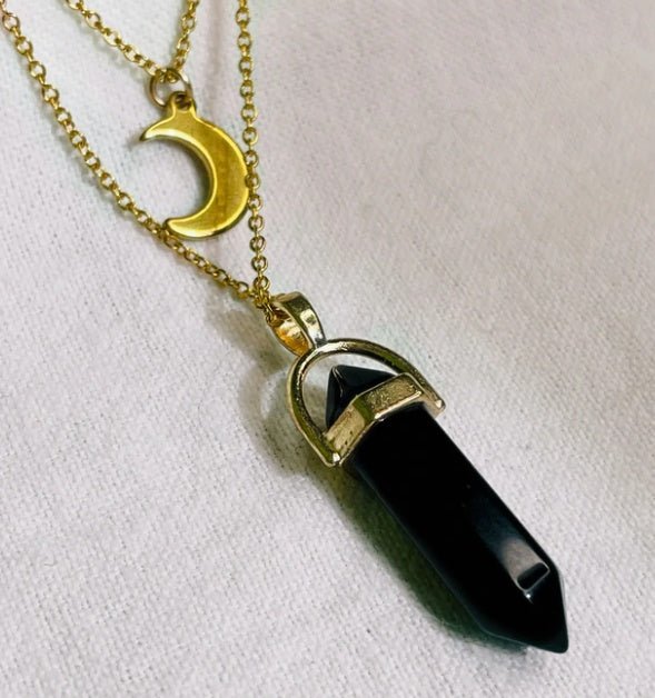 Moon Hexagonal Column Pendant Necklace Geometric Design – Minimal Elegance | The Simple Co – Necklaces (Minimalist / Statement / Unis, minimalist style, quiet luxury aesthetic, modern essential – The Simple Co.